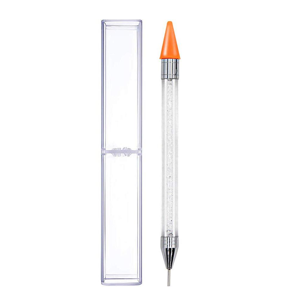 Rhinestone Dual-ended Wax Dotting Pen - White